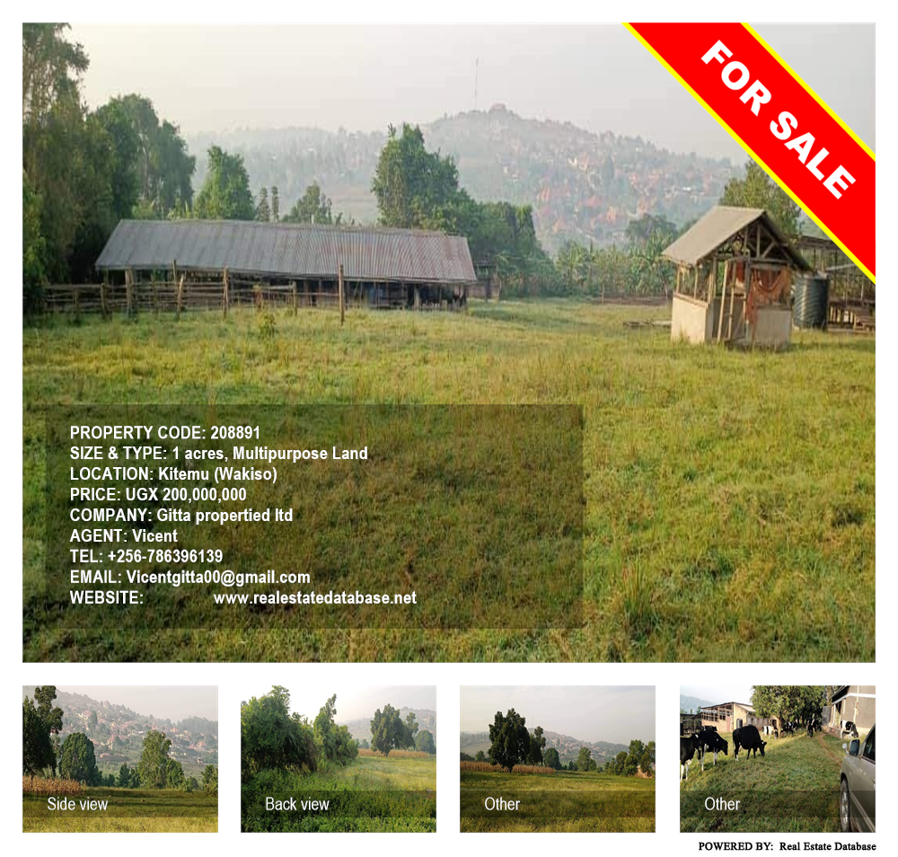 Multipurpose Land  for sale in Kitemu Wakiso Uganda, code: 208891