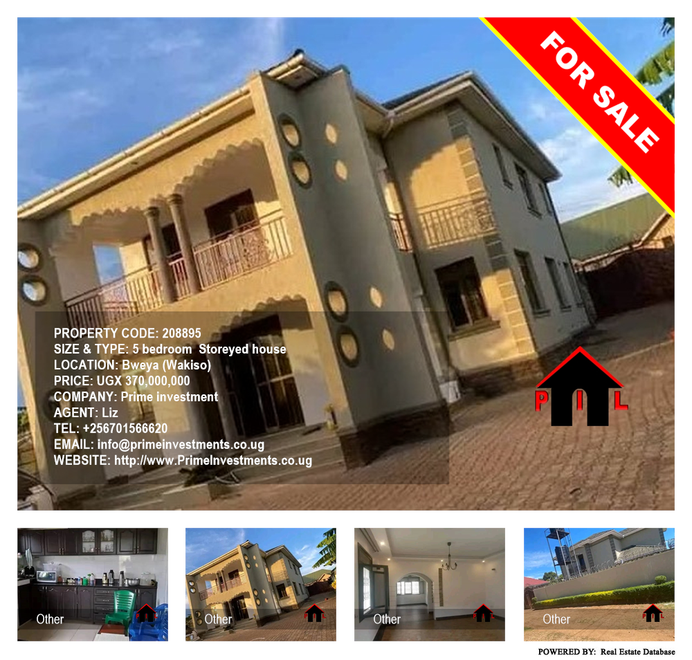 5 bedroom Storeyed house  for sale in Bweya Wakiso Uganda, code: 208895