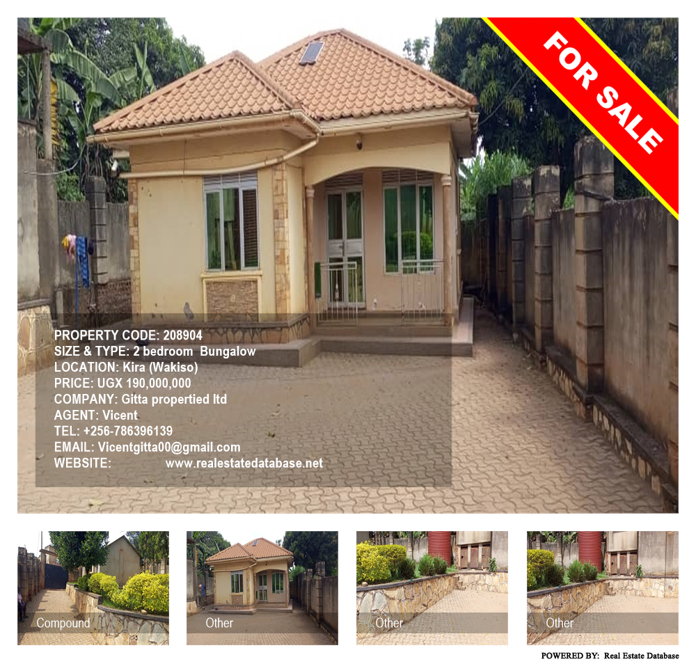 2 bedroom Bungalow  for sale in Kira Wakiso Uganda, code: 208904