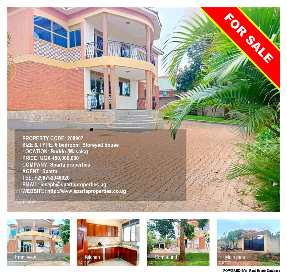 6 bedroom Storeyed house  for sale in Buddo Masaka Uganda, code: 208907