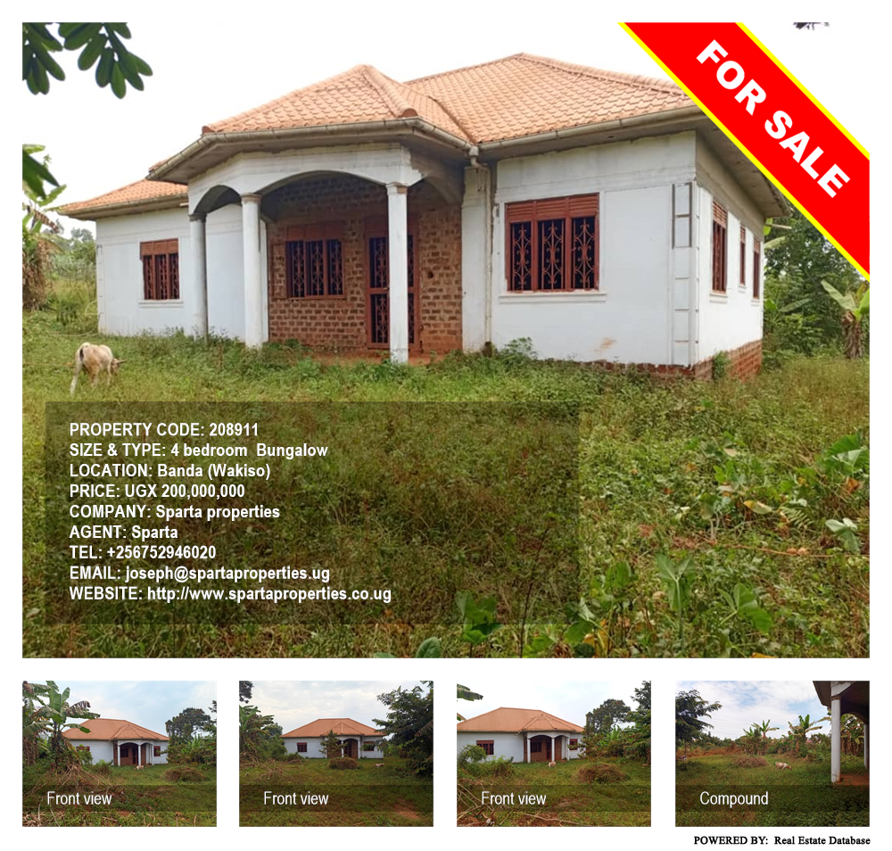 4 bedroom Bungalow  for sale in Banda Wakiso Uganda, code: 208911