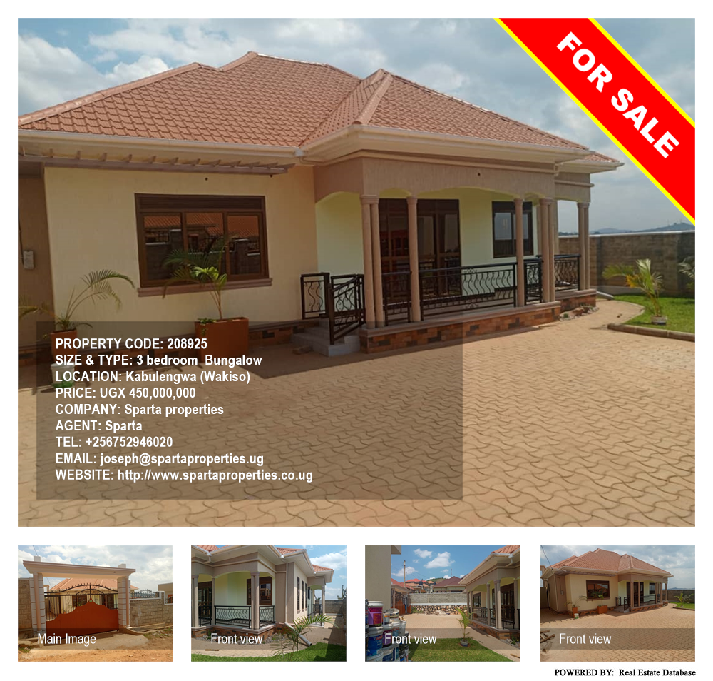 3 bedroom Bungalow  for sale in Kabulengwa Wakiso Uganda, code: 208925