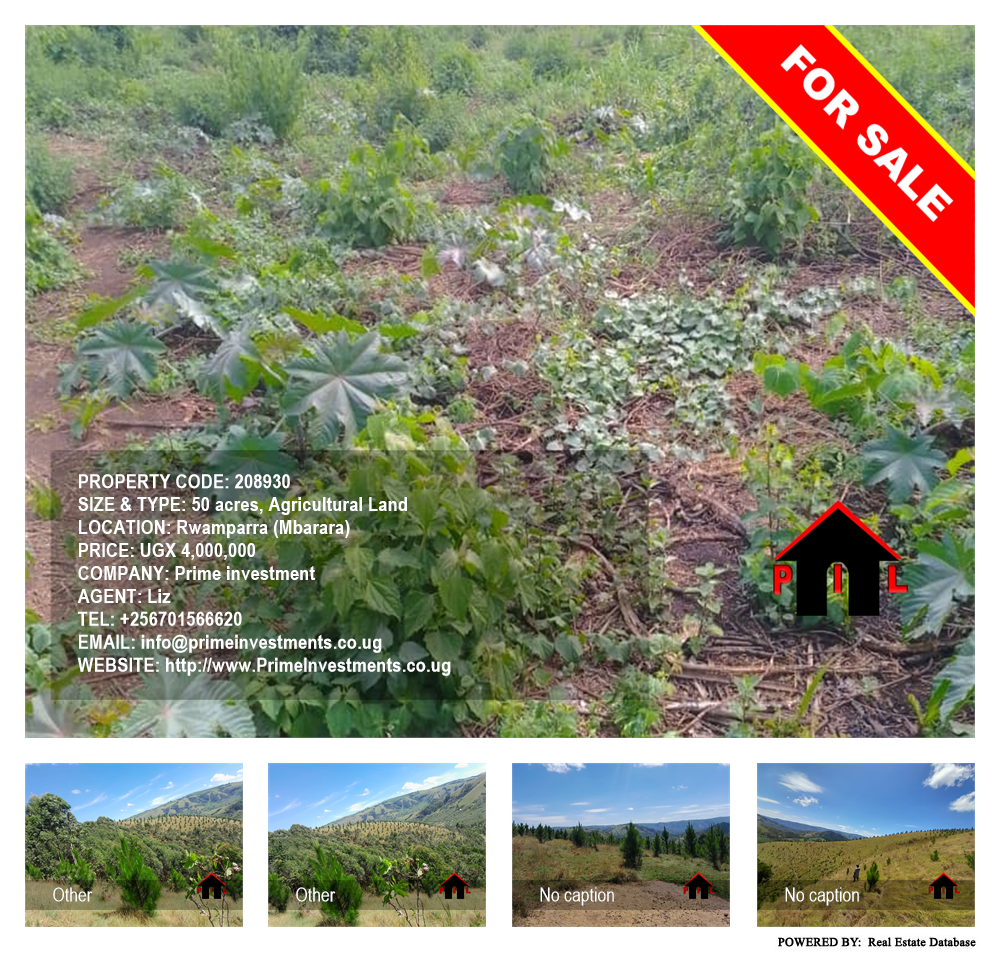 Agricultural Land  for sale in Rwamparra Mbarara Uganda, code: 208930