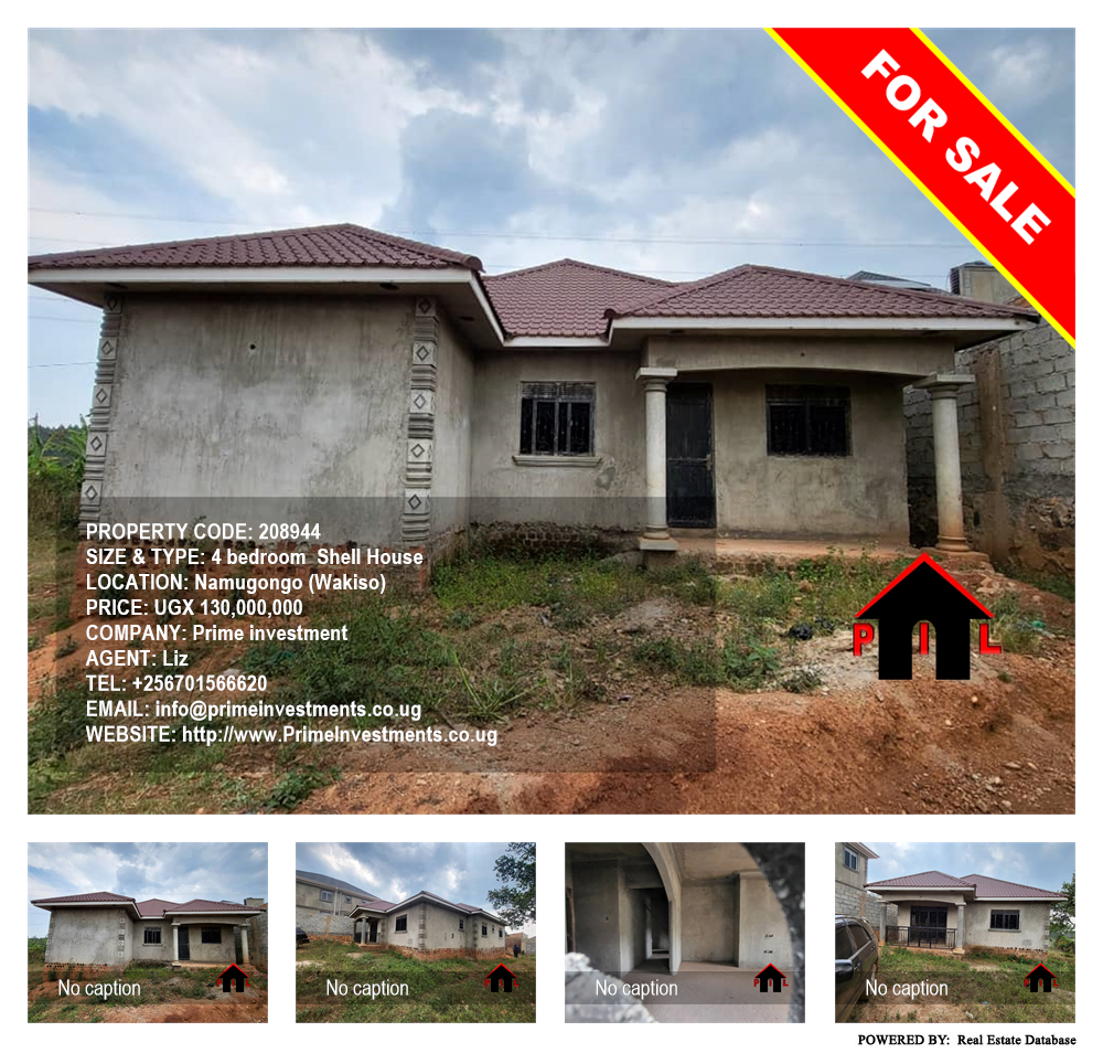 4 bedroom Shell House  for sale in Namugongo Wakiso Uganda, code: 208944