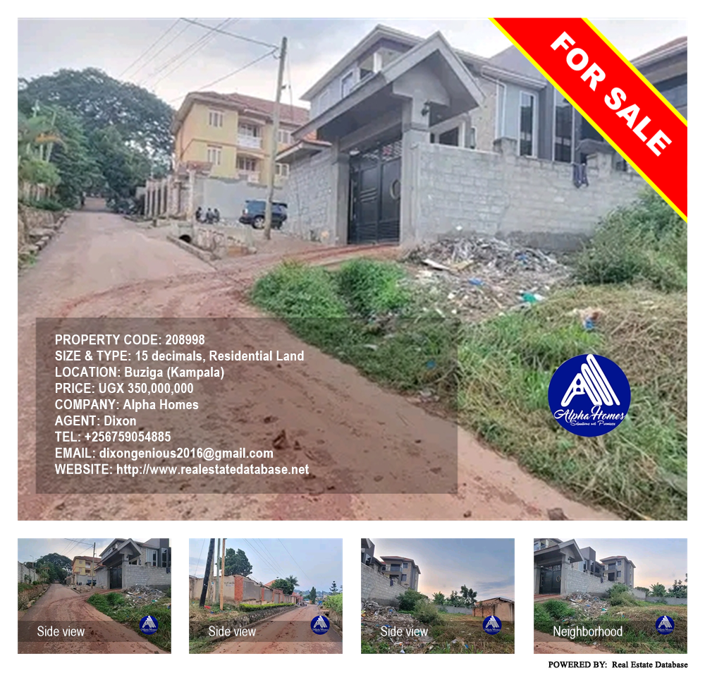 Residential Land  for sale in Buziga Kampala Uganda, code: 208998