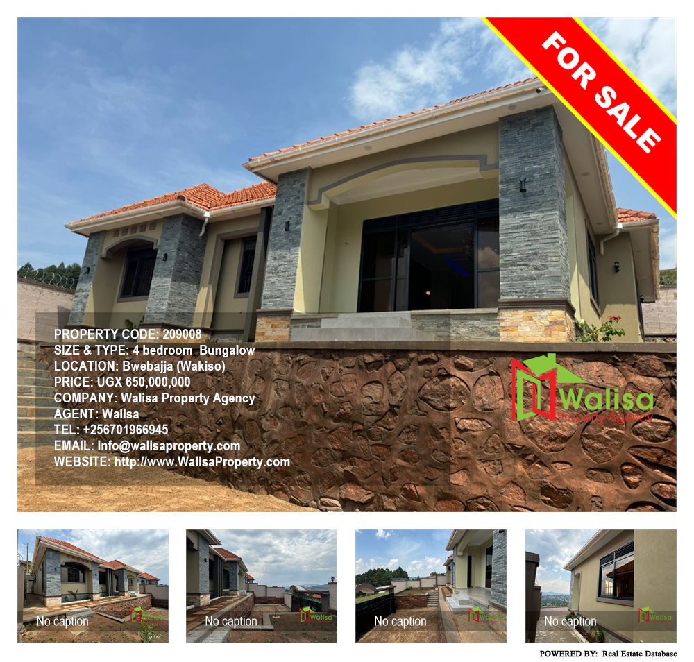 4 bedroom Bungalow  for sale in Bwebajja Wakiso Uganda, code: 209008