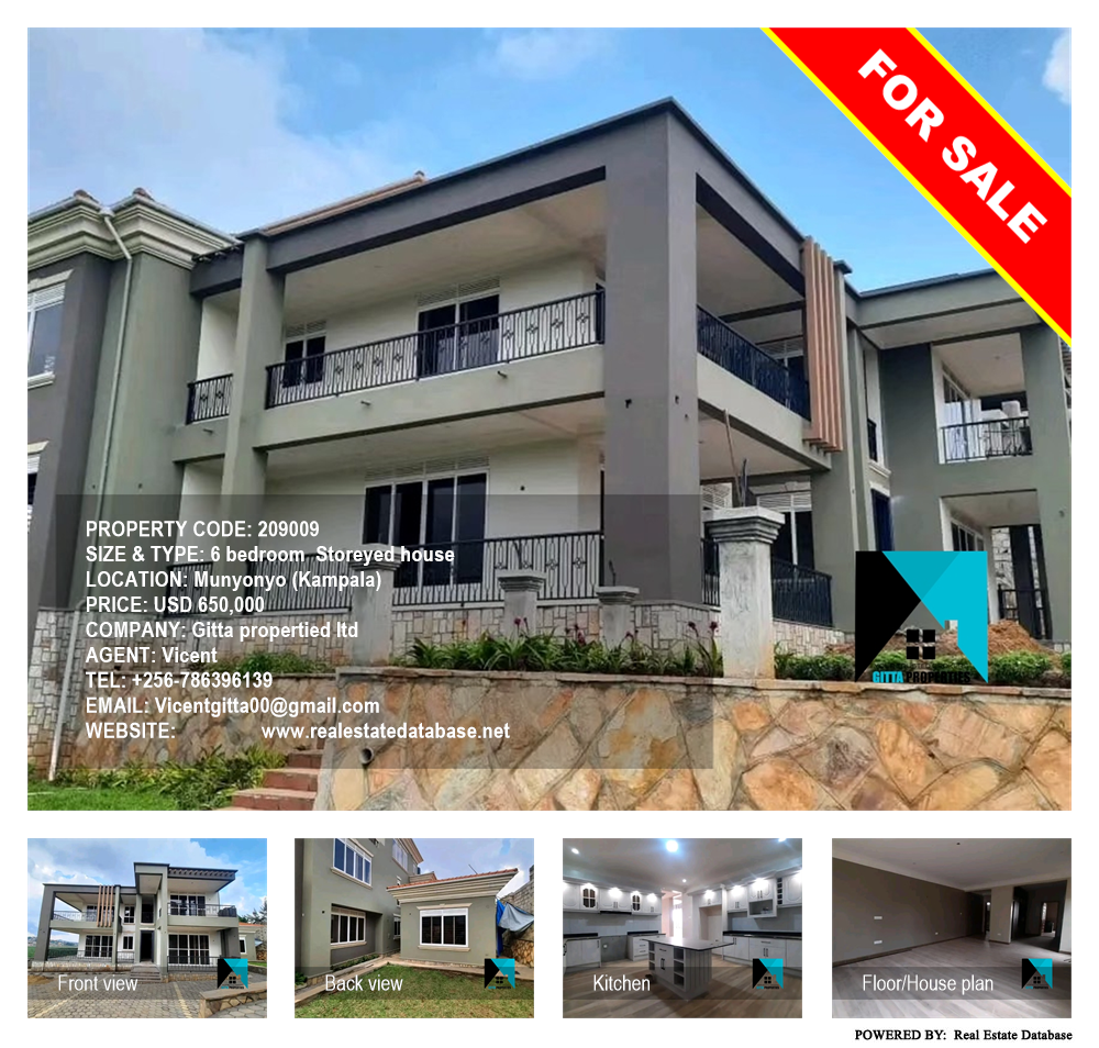 6 bedroom Storeyed house  for sale in Munyonyo Kampala Uganda, code: 209009