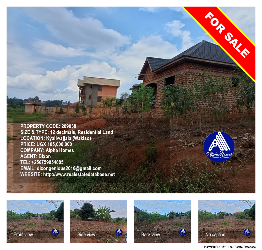 Residential Land  for sale in Kyaliwajjala Wakiso Uganda, code: 209038