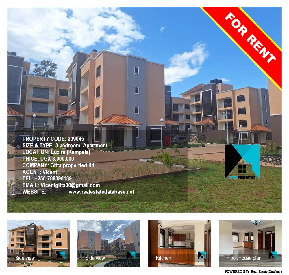 3 bedroom Apartment  for rent in Luzira Kampala Uganda, code: 209045