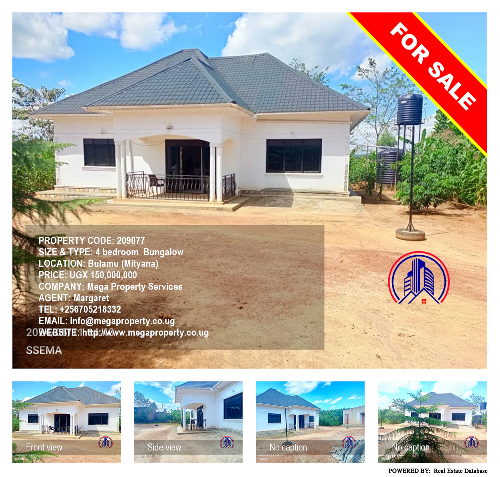 4 bedroom Bungalow  for sale in Bulamu Mityana Uganda, code: 209077