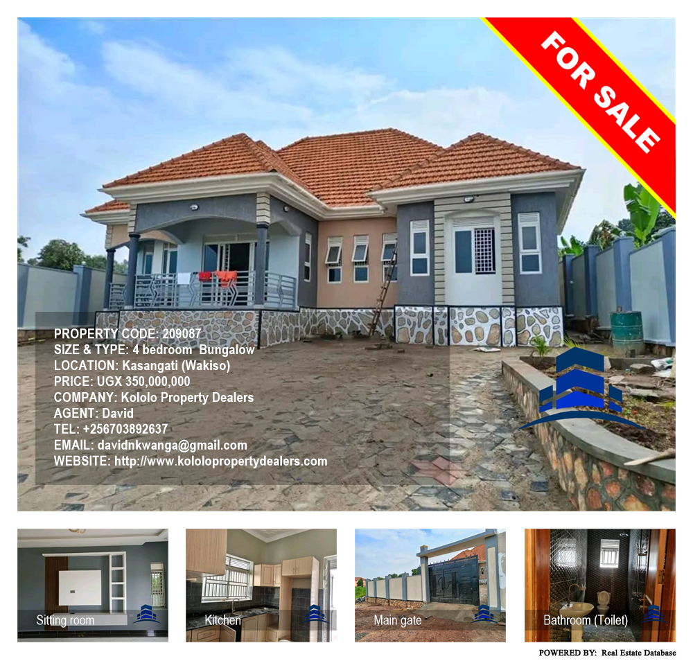 4 bedroom Bungalow  for sale in Kasangati Wakiso Uganda, code: 209087