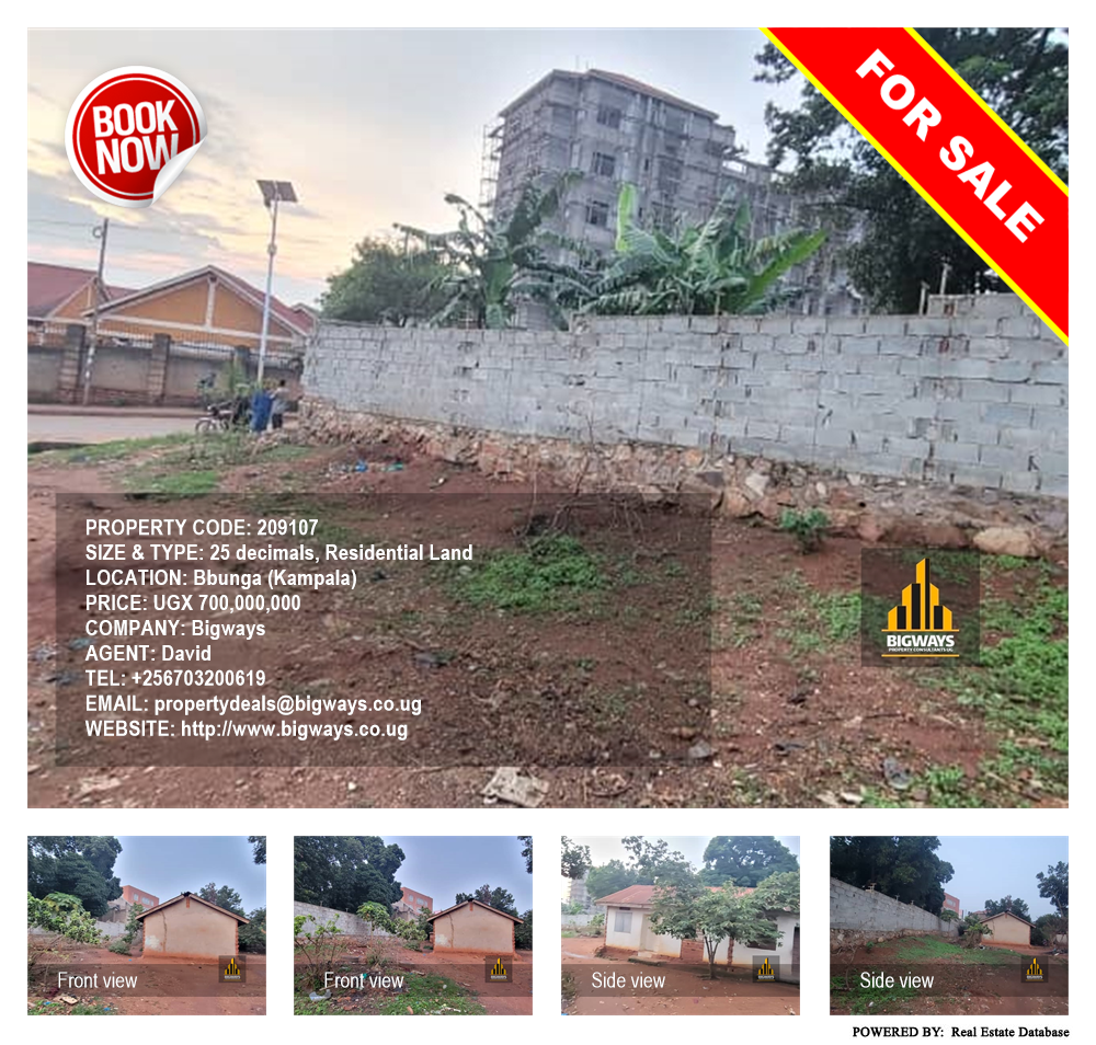 Residential Land  for sale in Bbunga Kampala Uganda, code: 209107