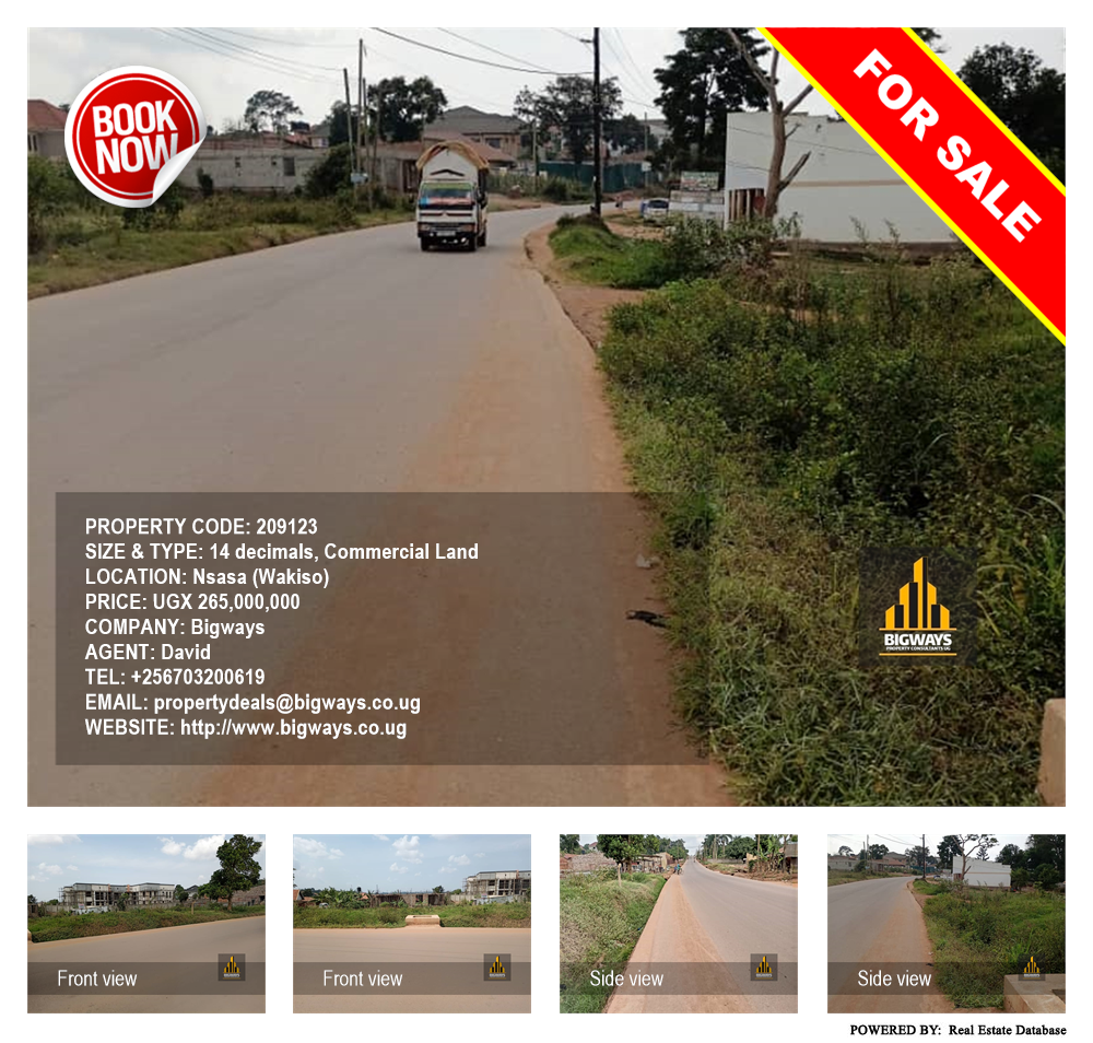 Commercial Land  for sale in Nsasa Wakiso Uganda, code: 209123