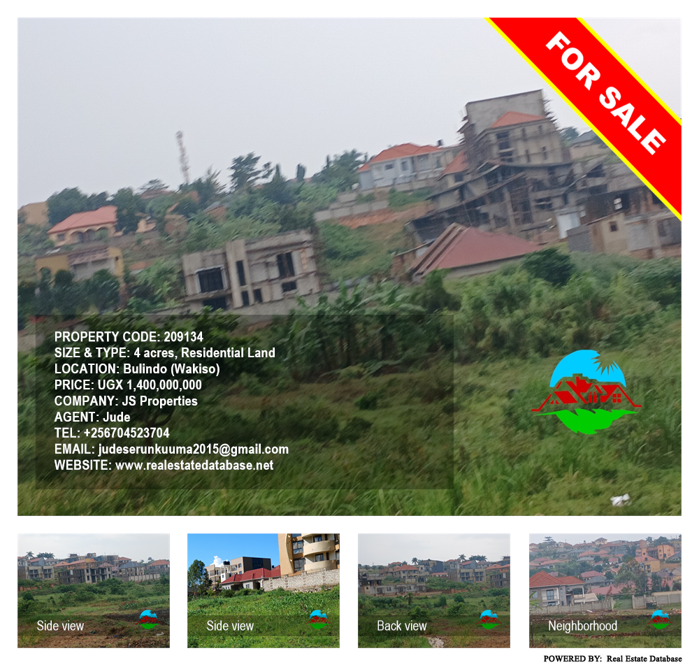 Residential Land  for sale in Bulindo Wakiso Uganda, code: 209134