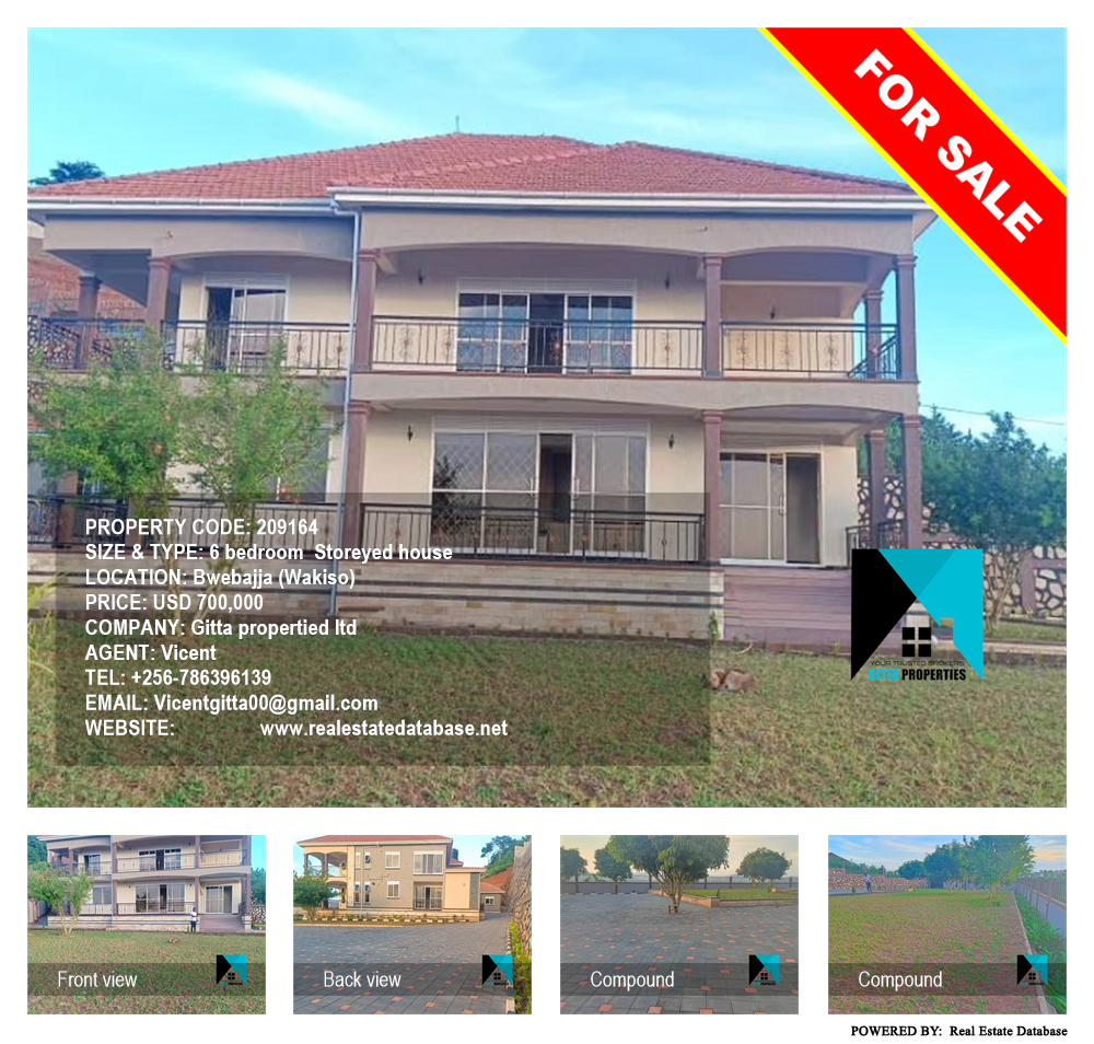 6 bedroom Storeyed house  for sale in Bwebajja Wakiso Uganda, code: 209164