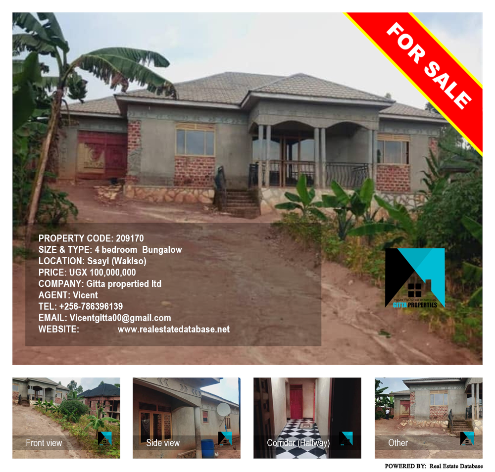 4 bedroom Bungalow  for sale in Ssayi Wakiso Uganda, code: 209170