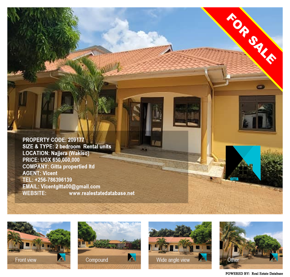 2 bedroom Rental units  for sale in Najjera Wakiso Uganda, code: 209177