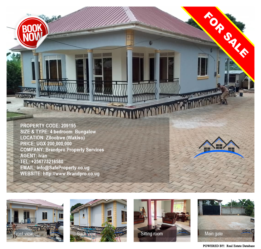 4 bedroom Bungalow  for sale in Ziloobwe Wakiso Uganda, code: 209195