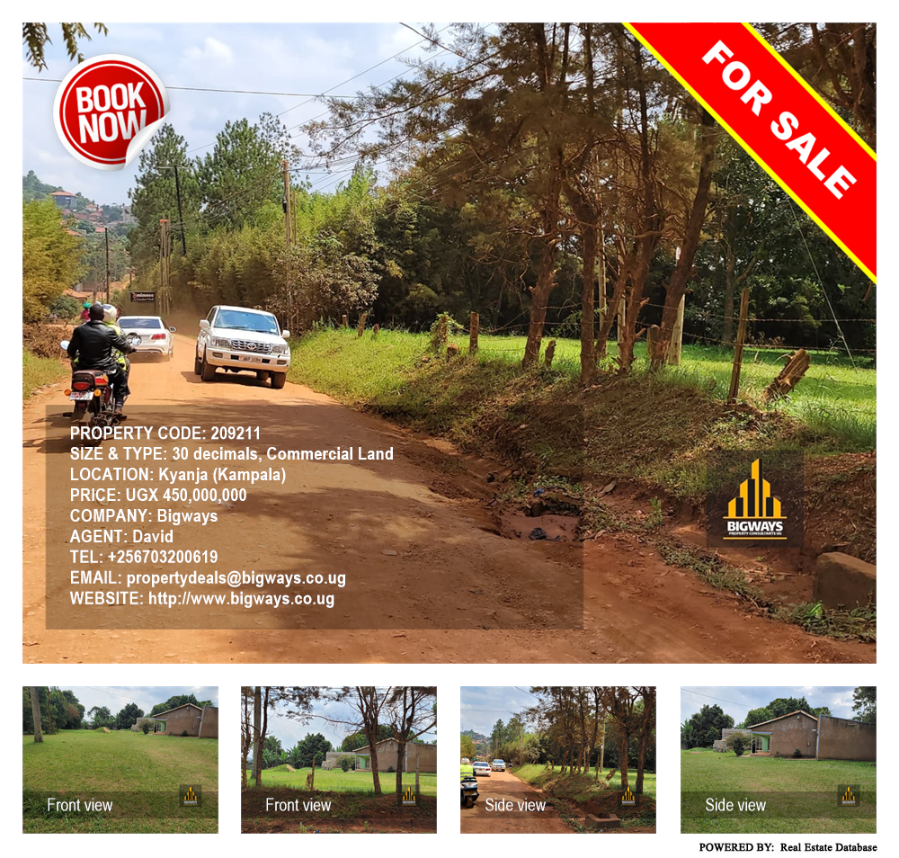 Commercial Land  for sale in Kyanja Kampala Uganda, code: 209211