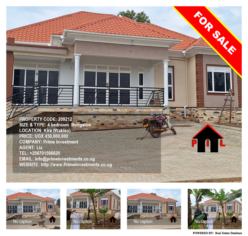 4 bedroom Bungalow  for sale in Kira Wakiso Uganda, code: 209212