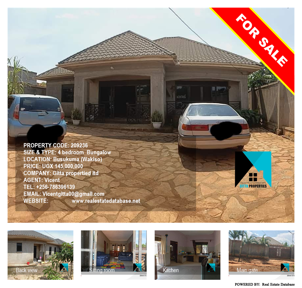 4 bedroom Bungalow  for sale in Busukuma Wakiso Uganda, code: 209236