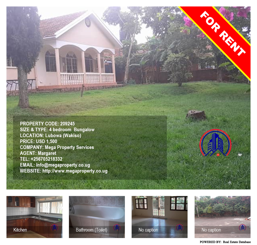 4 bedroom Bungalow  for rent in Lubowa Wakiso Uganda, code: 209245