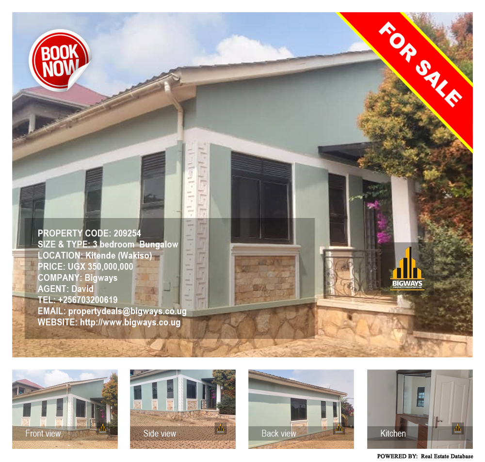 3 bedroom Bungalow  for sale in Kitende Wakiso Uganda, code: 209254