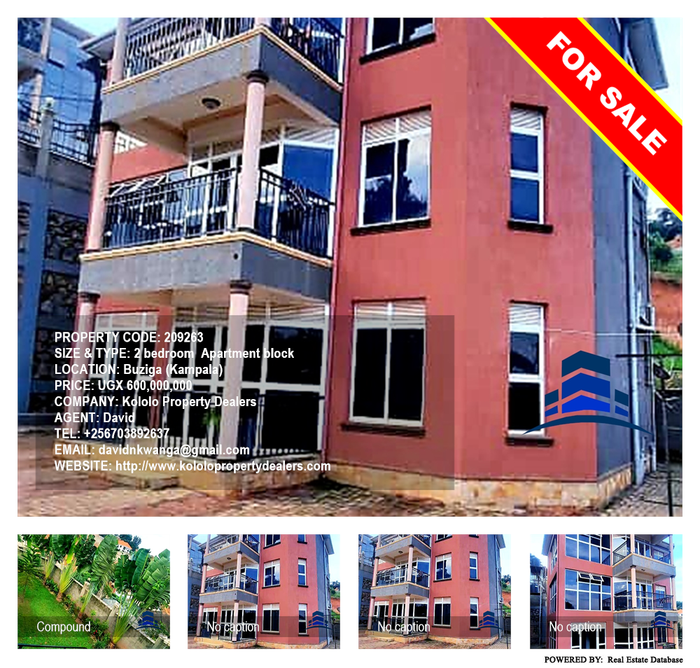 2 bedroom Apartment block  for sale in Buziga Kampala Uganda, code: 209263