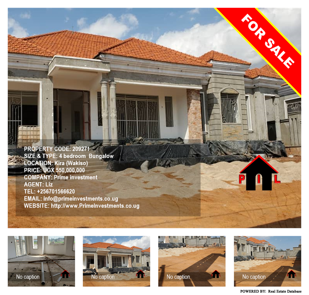 4 bedroom Bungalow  for sale in Kira Wakiso Uganda, code: 209271