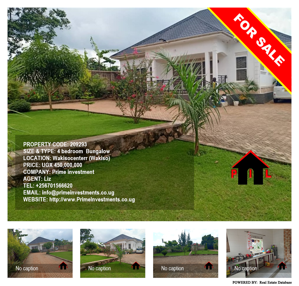 4 bedroom Bungalow  for sale in Wakisocenterr Wakiso Uganda, code: 209293