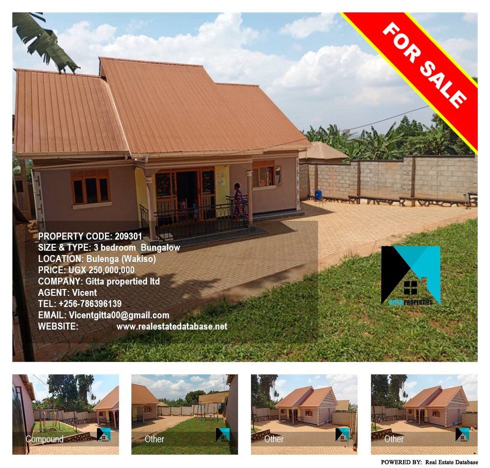 3 bedroom Bungalow  for sale in Bulenga Wakiso Uganda, code: 209301