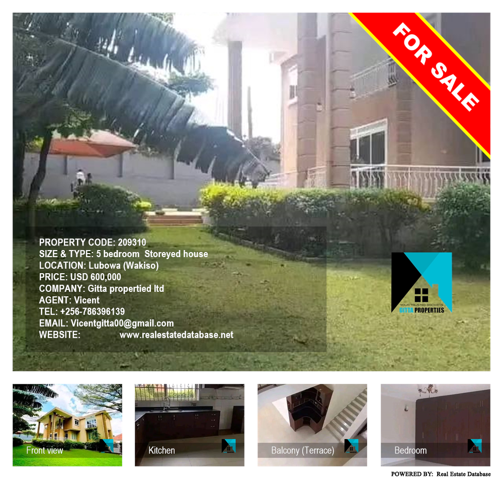 5 bedroom Storeyed house  for sale in Lubowa Wakiso Uganda, code: 209310