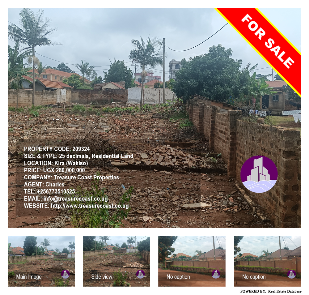 Residential Land  for sale in Kira Wakiso Uganda, code: 209324