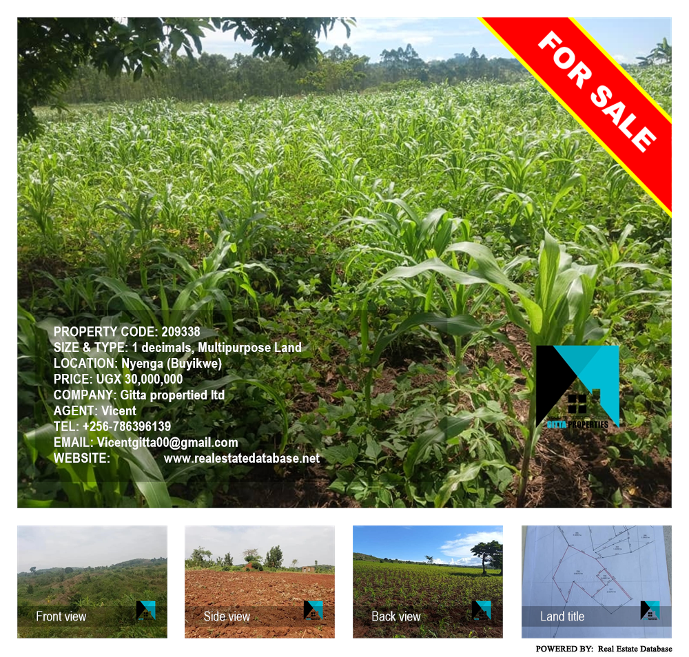 Multipurpose Land  for sale in Nyenga Buyikwe Uganda, code: 209338