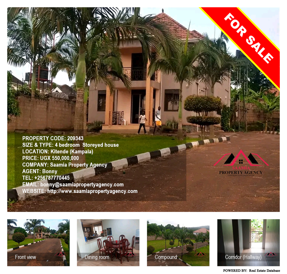 4 bedroom Storeyed house  for sale in Kitende Kampala Uganda, code: 209343