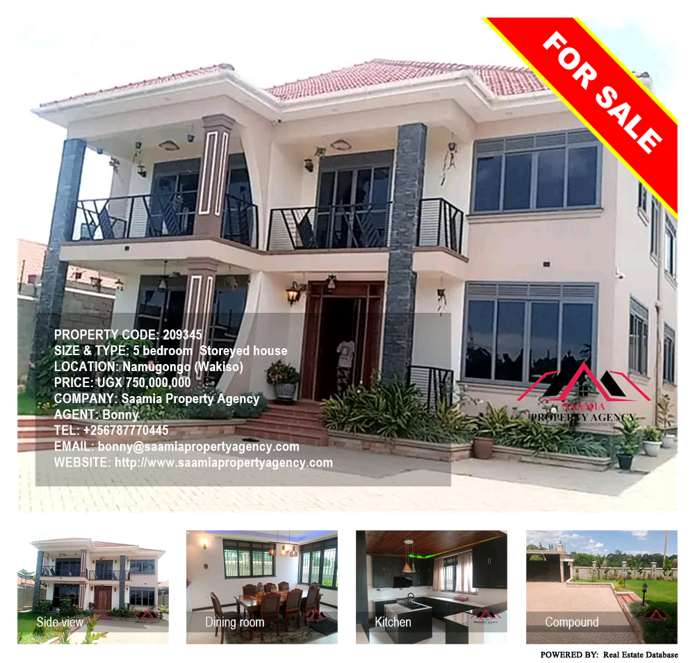 5 bedroom Storeyed house  for sale in Namugongo Wakiso Uganda, code: 209345