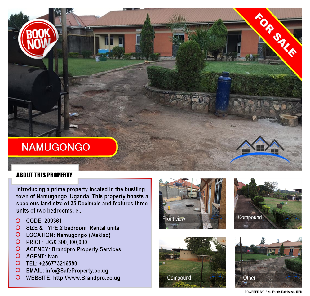 2 bedroom Rental units  for sale in Namugongo Wakiso Uganda, code: 209361