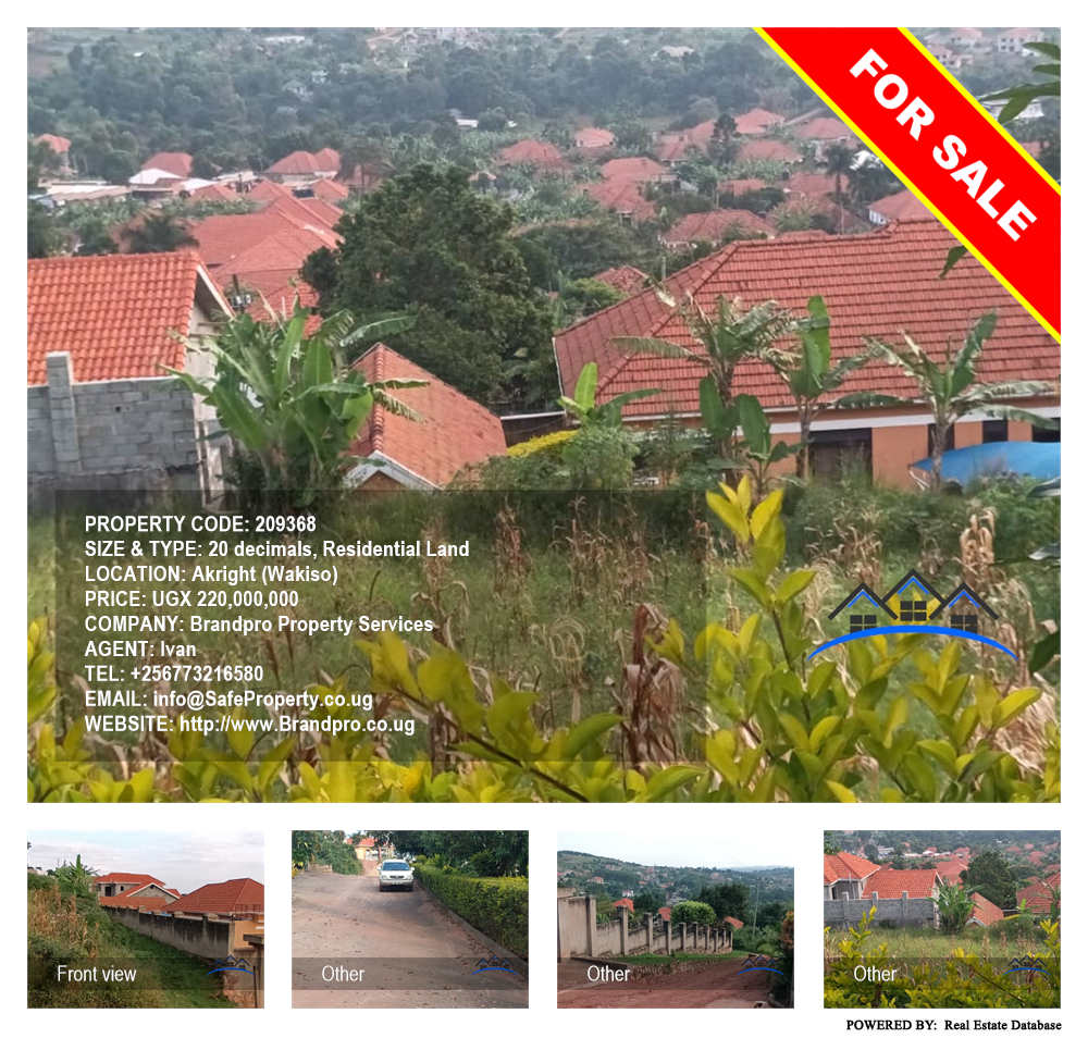 Residential Land  for sale in Akright Wakiso Uganda, code: 209368