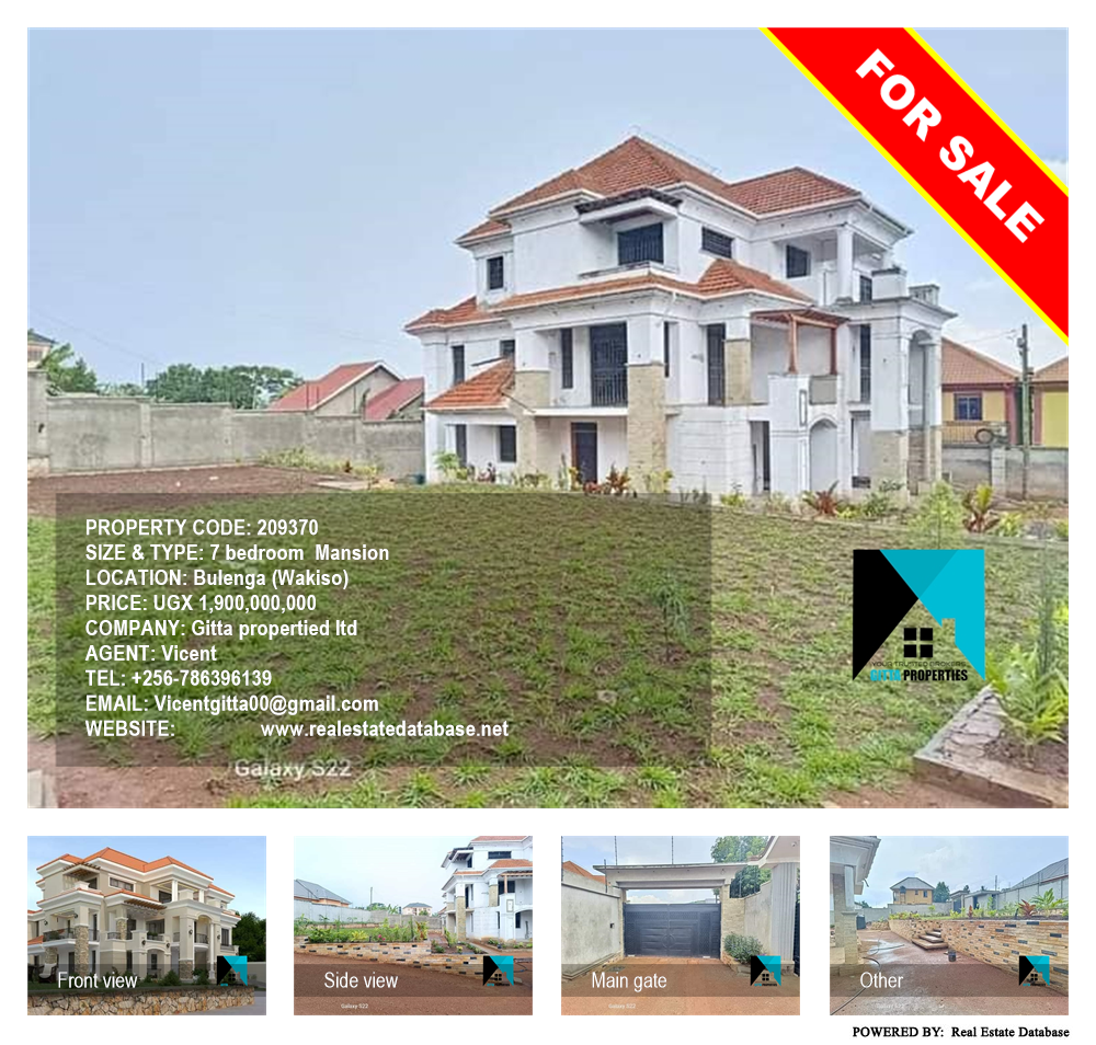 7 bedroom Mansion  for sale in Bulenga Wakiso Uganda, code: 209370