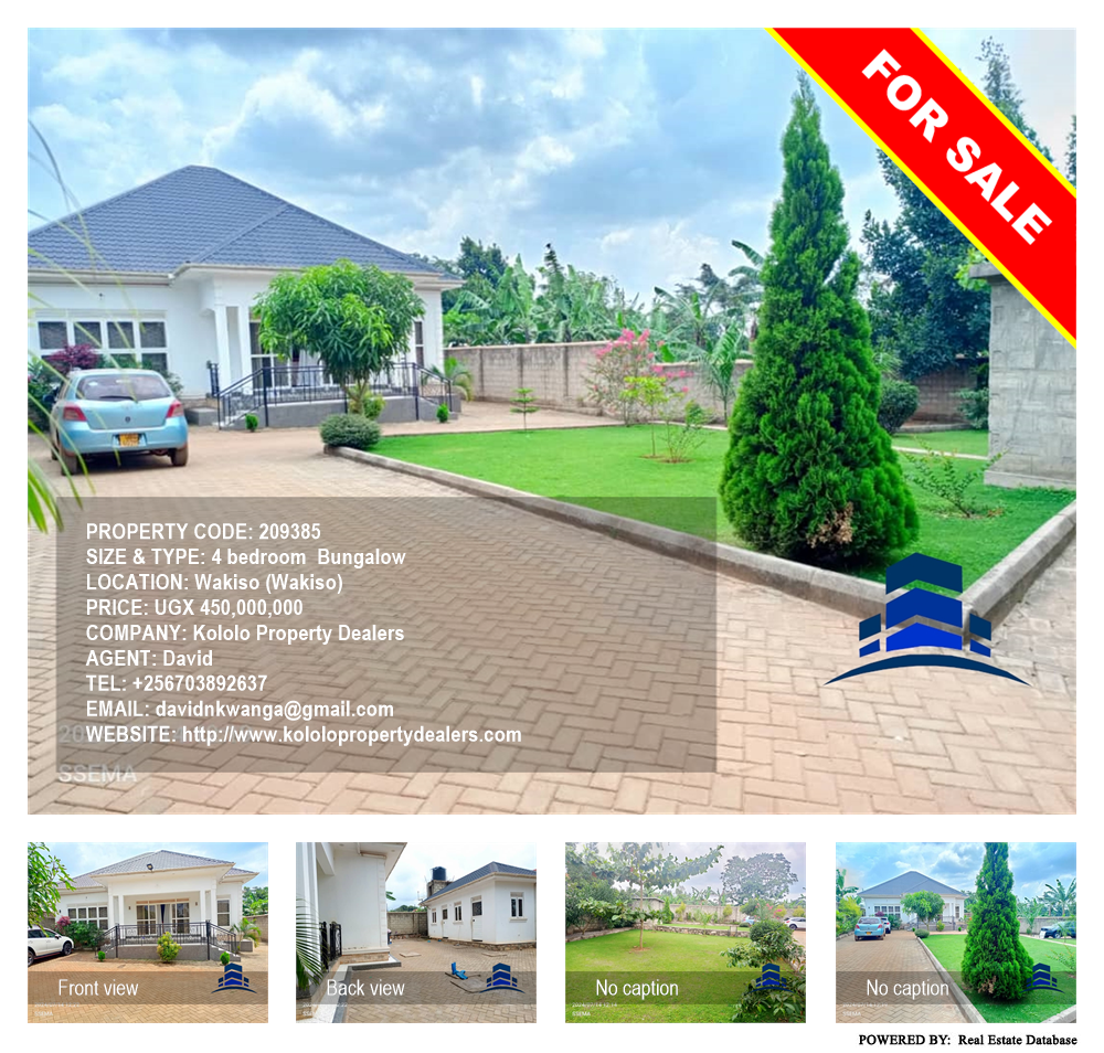 4 bedroom Bungalow  for sale in Wakiso Wakiso Uganda, code: 209385