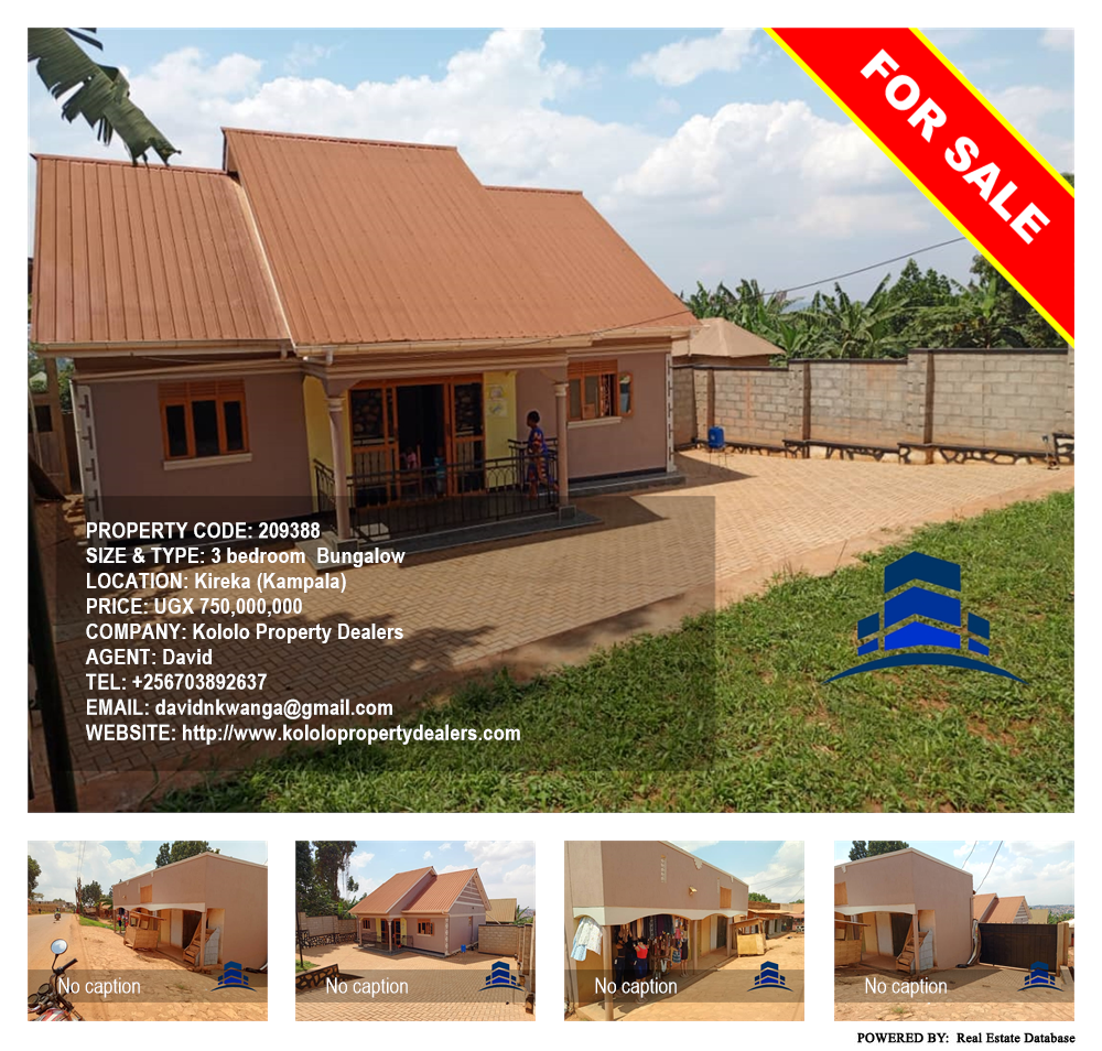 3 bedroom Bungalow  for sale in Kireka Kampala Uganda, code: 209388