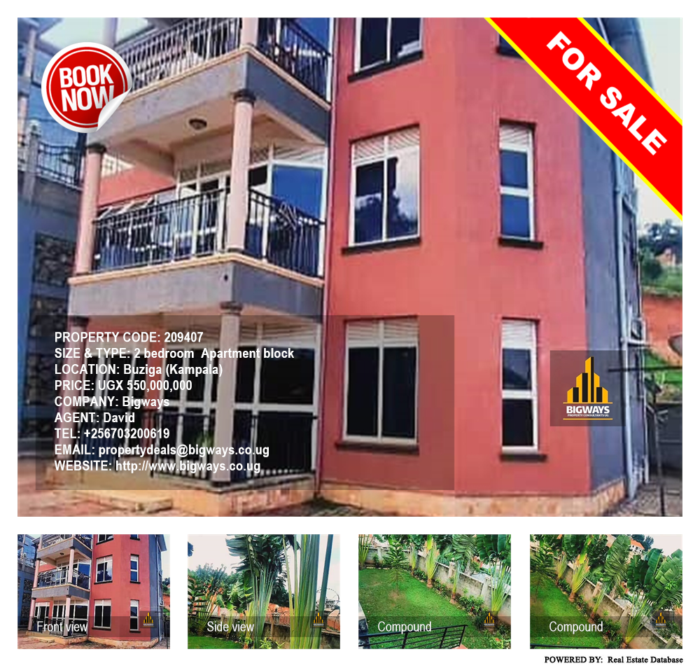 2 bedroom Apartment block  for sale in Buziga Kampala Uganda, code: 209407