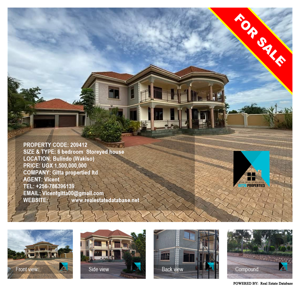 6 bedroom Storeyed house  for sale in Bulindo Wakiso Uganda, code: 209412