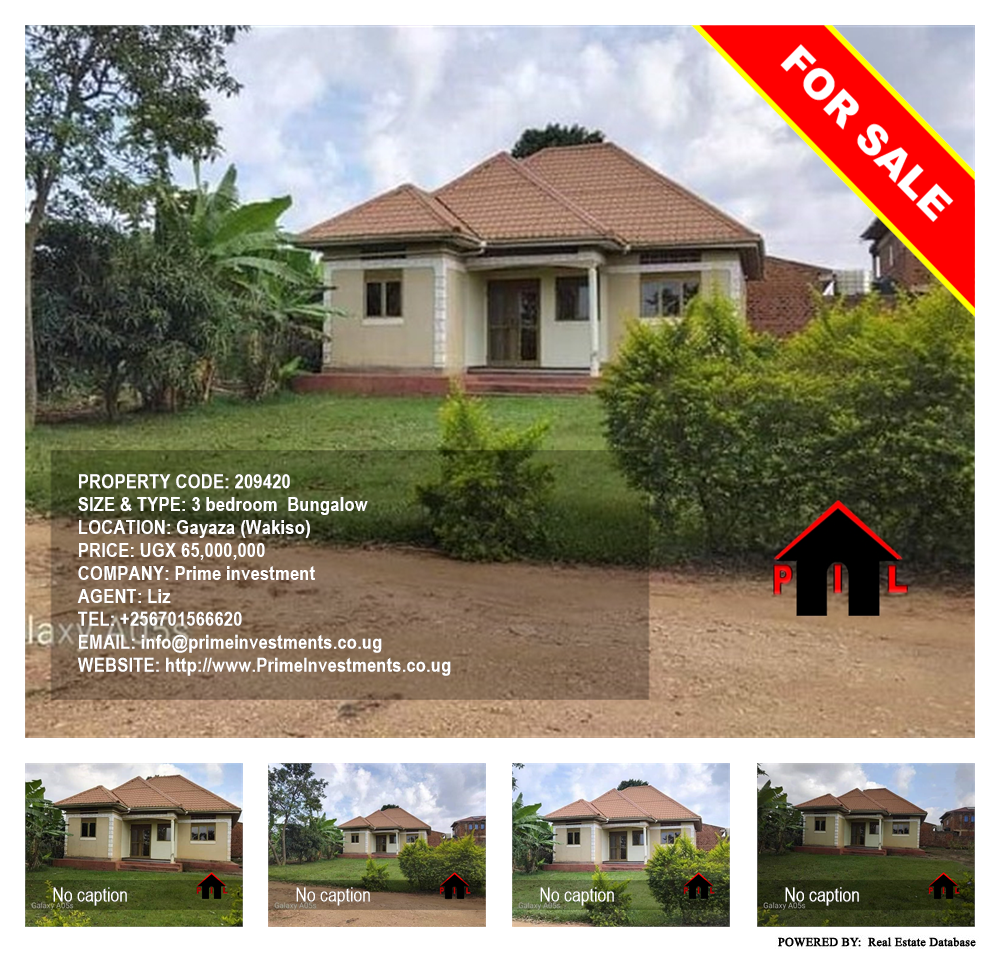 3 bedroom Bungalow  for sale in Gayaza Wakiso Uganda, code: 209420