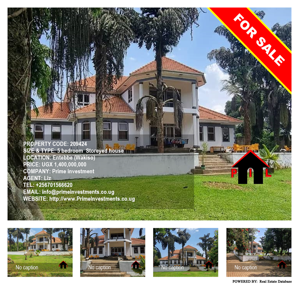 5 bedroom Storeyed house  for sale in Entebbe Wakiso Uganda, code: 209424