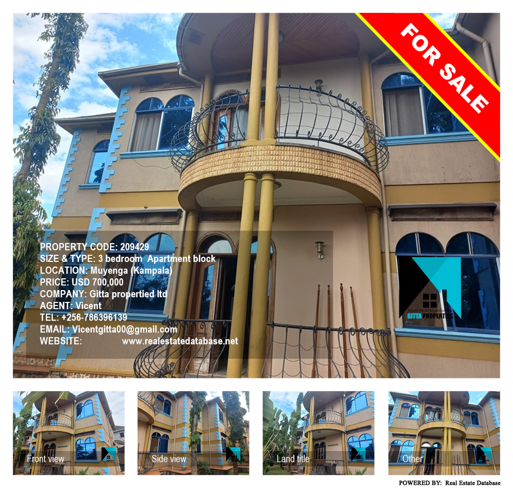 3 bedroom Apartment block  for sale in Muyenga Kampala Uganda, code: 209429