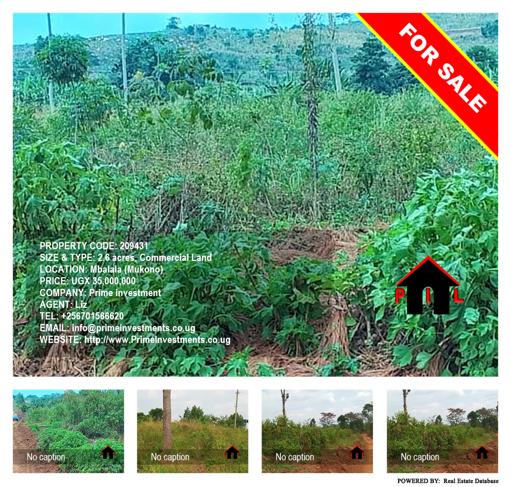 Commercial Land  for sale in Mbalala Mukono Uganda, code: 209431