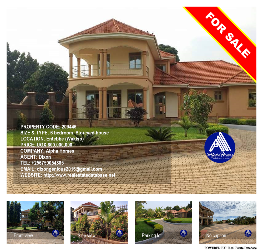 6 bedroom Storeyed house  for sale in Entebbe Wakiso Uganda, code: 209446