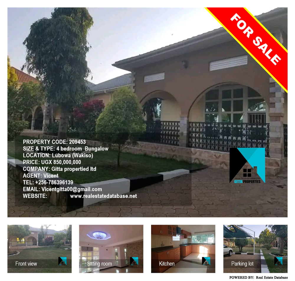 4 bedroom Bungalow  for sale in Lubowa Wakiso Uganda, code: 209453