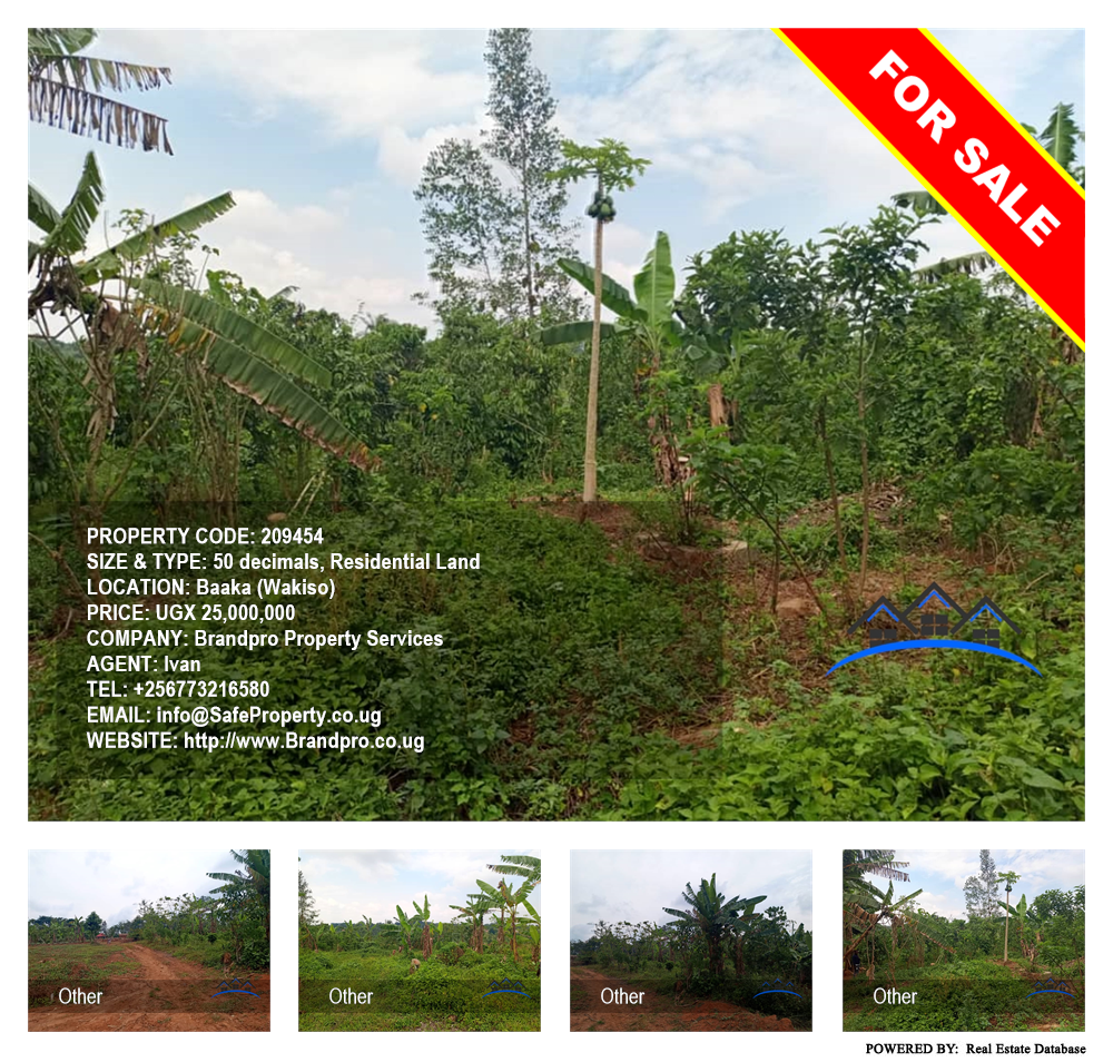 Residential Land  for sale in Baaka Wakiso Uganda, code: 209454